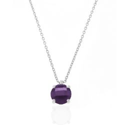Colgante Plata Mujer COM0011RHAM Piedra Mineral Rubí