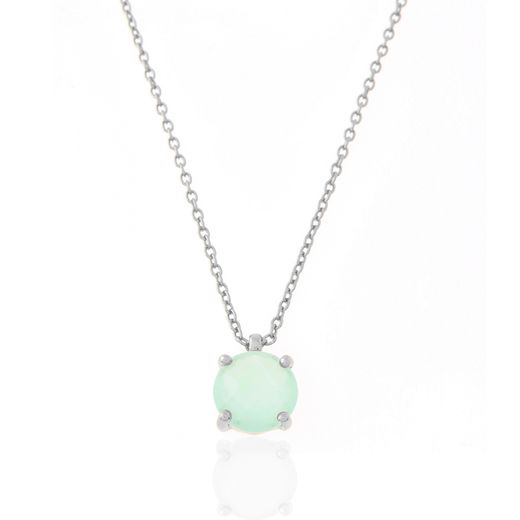 Colgante Plata Mujer COM0011RHCA Piedra Mineral Calcedonia