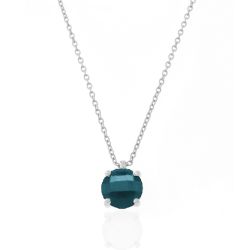 Colgante Plata Mujer COM0011RHGB Piedra Mineral Glass Blue