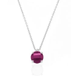 Colgante Plata Mujer COM0011RHRU Piedra Mineral Rubí