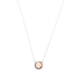 Colgante Plata Mujer COM0024RHCH Piedra Mineral Cuarzo Ahumado Redondo