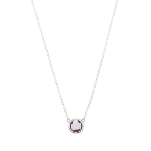Colgante Plata Mujer COM0025RHAM Piedra Mineral Rubí