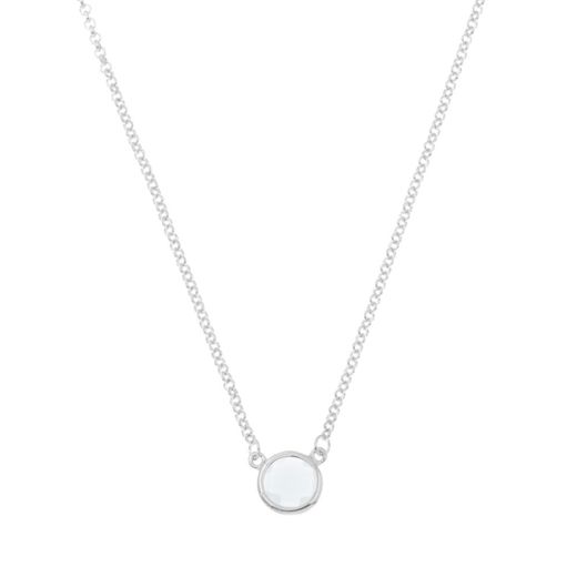 Colgante Plata Mujer COM0025RHCA Piedra Mineral Calcedonia
