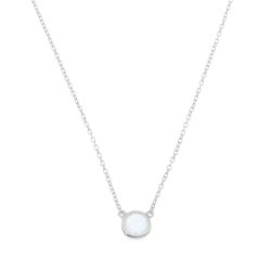 Colgante Plata Mujer COM0025RHCB Piedra Mineral Calcedonia Azul