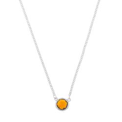 Colgante Plata Mujer COM0025RHCH Piedra Mineral Cuarzo Ahumado