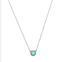 Colgante Plata Mujer COM0025RHOV Piedra Mineral Onix Verde