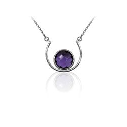 Colgante Plata Mujer COM0037RHAM Piedras Minerales Amatista