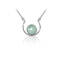 Colgante Plata Mujer COM0037RHCA Piedras Minerales Calcedonia