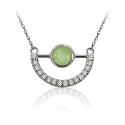 Colgante Plata Mujer COM0038RHCA Piedras Minerales Calcedonia