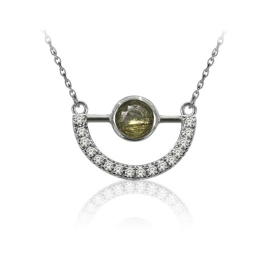 Colgante Plata Mujer COM0038RHLA Piedras Minerales Labradorita