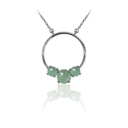 Colgante Plata Mujer COM0050RHCA Piedras Minerales Calcedonia