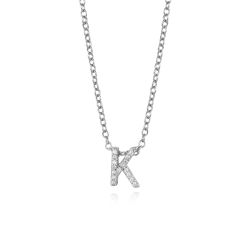 Colgante Plata Mujer COZ0172RHK Letra K C. Circonitas