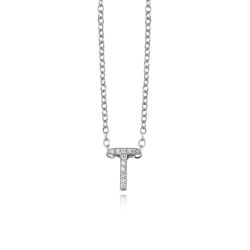 Colgante Plata Mujer COZ0172RHT Letra T C. Circonitas