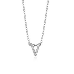 Colgante Plata Mujer COZ0172RHV Letra V C. Circonitas