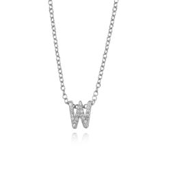 Colgante Plata Mujer COZ0172RHW Letra W C. Circonitas