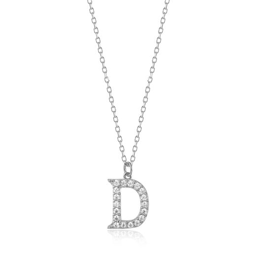 Colgante Plata Mujer 10mm COZ0283RHCZD Letra D Circonitas