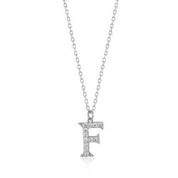 Colgante Plata Mujer 10mm COZ0283RHCZF Letra F Circonitas