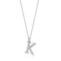 Colgante Plata Mujer 10mm COZ0283RHCZK Letra K Circonitas