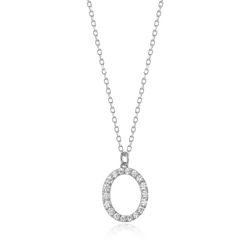 Colgante Plata Mujer 10mm COZ0283RHCZO Letra O Circonitas
