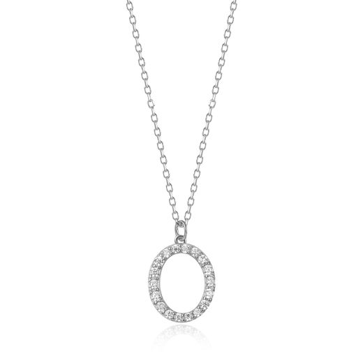 Colgante Plata Mujer 10mm COZ0283RHCZO Letra O Circonitas