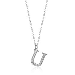 Colgante Plata Mujer 10mm COZ0283RHCZU Letra U Circonitas