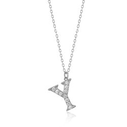 Colgante Plata Mujer 10mm COZ0283RHCZY Letra Y Circonitas