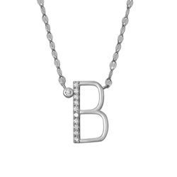 Colgante Plata Mujer 16mm COZ0345RHB Letra B Circonitas