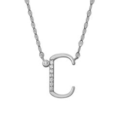 Colgante Plata Mujer 16mm COZ0345RHC Letra C Circonitas