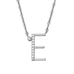 Colgante Plata Mujer 16mm COZ0345RHE Letra E Circonitas