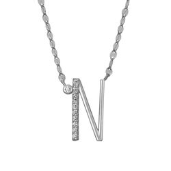 Colgante Plata Mujer 16mm COZ0345RHN Letra N Circonitas