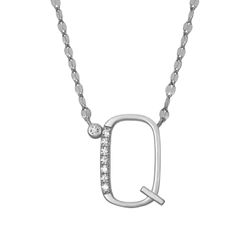 Colgante Plata Mujer 16mm COZ0345RHQ Letra Q Circonitas
