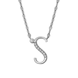 Colgante Plata Mujer 16mm COZ0345RHS Letra S Circonitas
