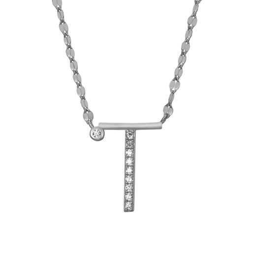 Colgante Plata Mujer COZ0345RHT Letra T C. Circonitas