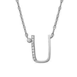 Colgante Plata Mujer 16mm COZ0345RHU Letra U Circonitas
