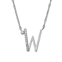 Colgante Plata Mujer 16mm COZ0345RHW Letra W Circonitas