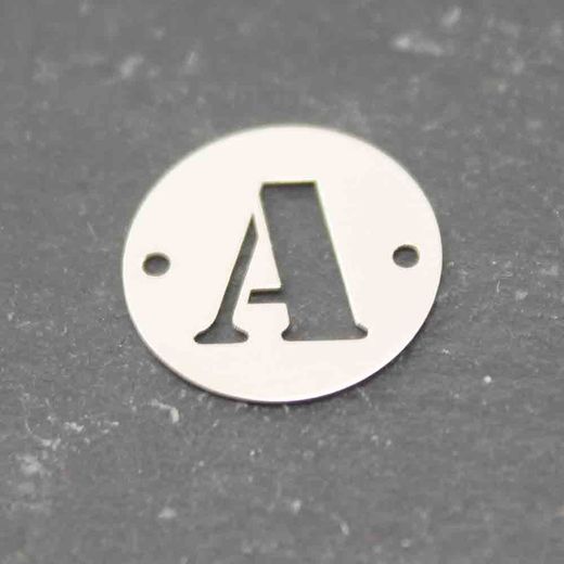 Colgante Entrepieza Plata Mujer MO00078RHA Letra A 12mm