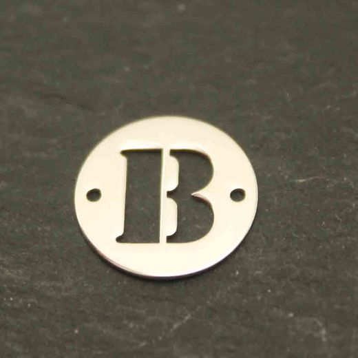 Colgante Entrepieza Plata Mujer MO00078RHB Letra B 12mm