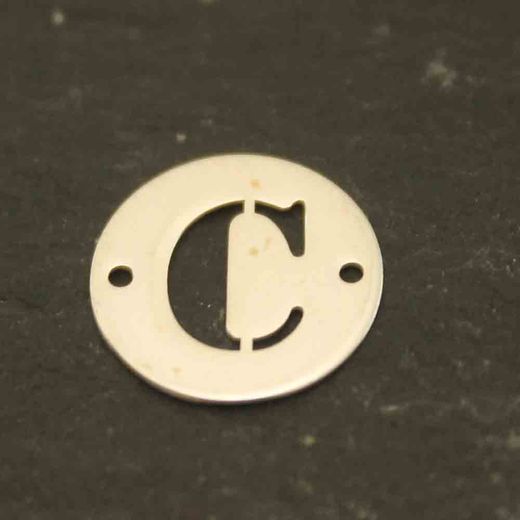 Colgante Entrepieza Plata Mujer MO00078RHC Letra C 12mm