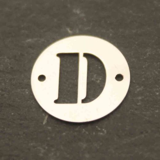 Colgante Entrepieza Plata Mujer MO00078RHD Letra D 12mm