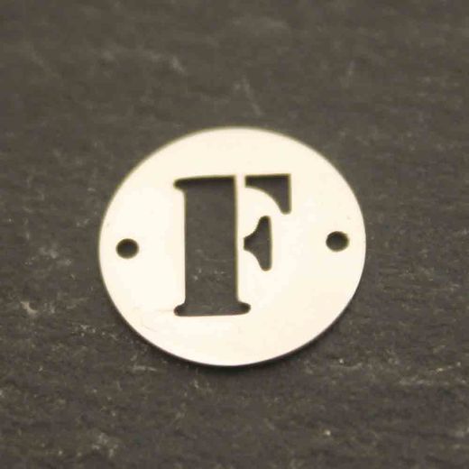 Colgante Entrepieza Plata Mujer MO00078RHF Letra F 12mm