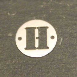 Colgante Entrepieza Plata Mujer MO00078RHH Letra H 12mm