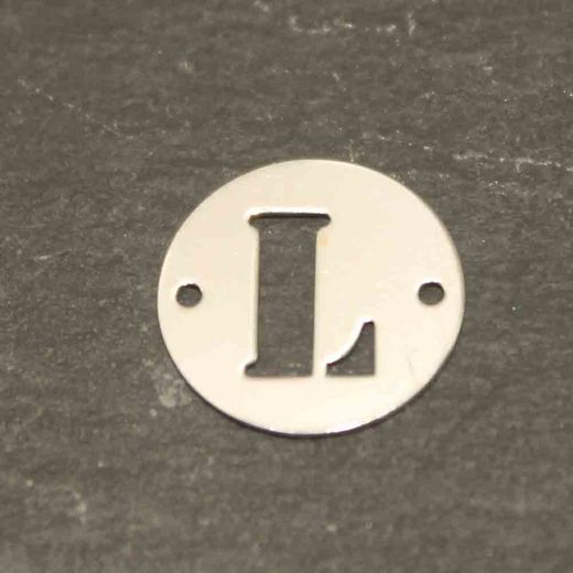 Colgante Entrepieza Plata Mujer MO00078RHL Letra L 12mm