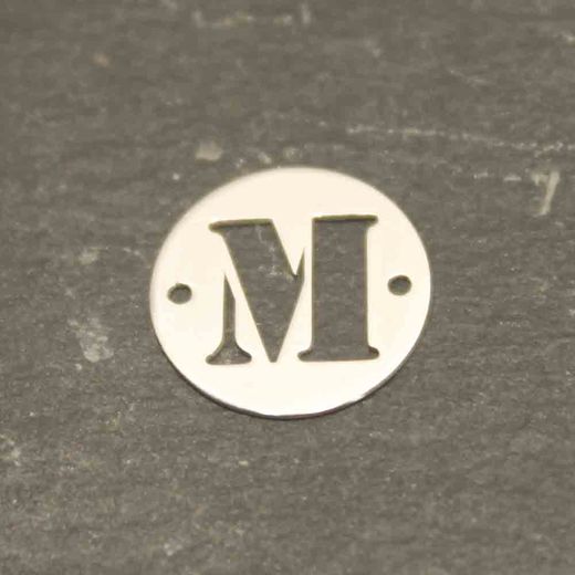 Colgante Entrepieza Plata Mujer MO00078RHM Letra M 12mm