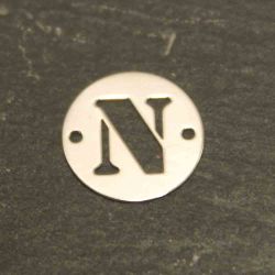 Colgante Entrepieza Plata Mujer MO00078RHN Letra N 12mm