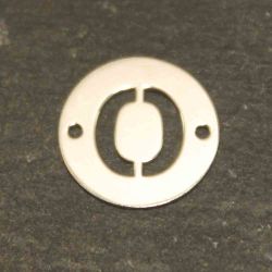 Colgante Entrepieza Plata Mujer MO00078RHO Letra O 12mm