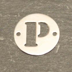 Colgante Entrepieza Plata Mujer MO00078RHP Letra P 12mm