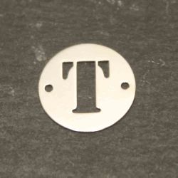 Colgante Entrepieza Plata Mujer MO00078RHT Letra T 12mm