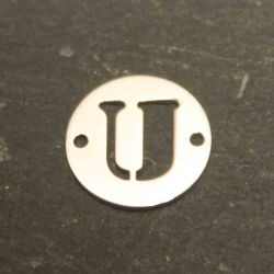 Colgante Entrepieza Plata Mujer MO00078RHU Letra U 12mm
