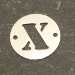 Colgante Entrepieza Plata Mujer MO00078RHX Letra X 12mm