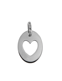 Colgante Plata Mujer PCOL24/P Corazón Calado En Brillo Pequeño